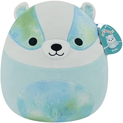 Squishmallows 12-Inch Banks Blue Badger - Medium-Sized Ultrasoft Official Kelly Toy Plush