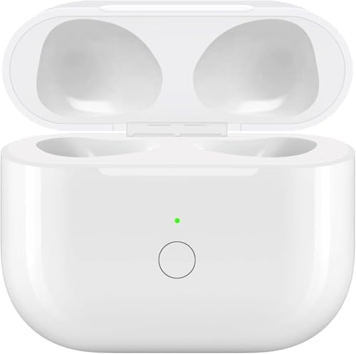 Upqiany Wireless Charging Case Replacement Compatible with AirPods 3, Qi-Certified for AirPods 3rd Gen Charger Case, Bluetooth Pairing Sync Button, 600 Mah Built-in Battery, White