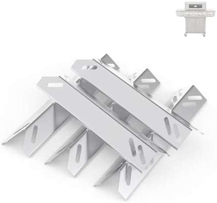 Grill Parts for Cuisinart 5 Burner GAS2556AS GAS9556AS GAS9556ASO GAS9556AF Stainless Steel Heat Plate for Cuisinart Grill Parts Replacement GAS2556AS, 5-Pack