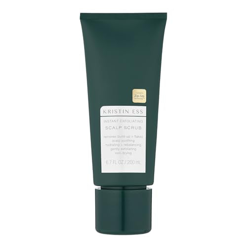 Kristin Ess Hair Instant Exfoliating Scalp Scrub for Build Up and Dandruff + Soothing, Hydrating + Rebalancing Dry Scalp Treatment, Non Drying, Cleanse + Detox, Vegan, Color Safe, 6.7 fl oz