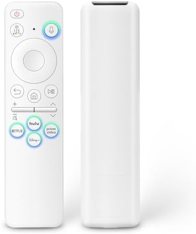 Voice Recharageable Remote for Samsung-Smart-TV-Remote-Control, Replacement Compatible for Samsung Frame QLED Crystal UHD Solar Smart TVs