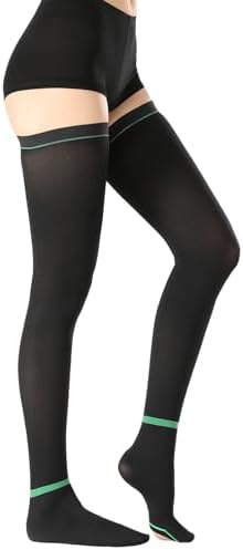 T.E.D.Anti Embolism Compression Stockings for Women & Men,15-20 mmHg Thigh High Ted Hose Medical Support Socks with Inspect Toe Hole for Relieve Post Surgery Swelling,Varicose Veins,Edema,DVT