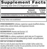 Amazon Basics Daily Probiotic, 10 Billion Active Cultures, Supporting Digestive and Intestinal Health, Capsule, 60 Count, Two Month Supply