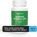 Amazon Basics Daily Probiotic, 10 Billion Active Cultures, Supporting Digestive and Intestinal Health, Capsule, 60 Count, Two Month Supply
