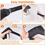 IMOUNTEK Heated Shoulder Brace Electric Heating Pad Shoulder Compression Sleeve with 3 heating levels for Shoulder Pain Muscle Stiffness Bursitis Tendonitis, Black