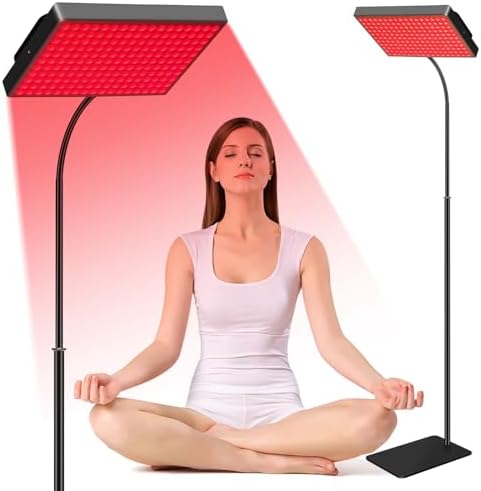 Red Light Therapy for Face,Red Infrared Light Therapy Lamp with Stand Panel Led 660nm Red Light-Therapy& 850nm Infrared Light Device for Body