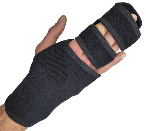 Trigger Finger Splint Finger Brace | Middle Finger Splint | Splint For Fractures, Broken Ring Finger, Arthritis, Tendonitis | Mallet Finger Splint Straightener Immobilizer | (RIGHT LARGE/XL)