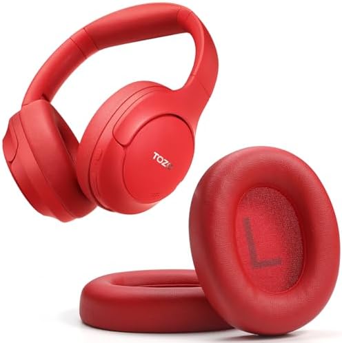 TOZO HT2 Hybrid Active Noise Cancelling Headphones, Wireless Over Ear Bluetooth Headphones, + HT2 Replacement Ear Pads