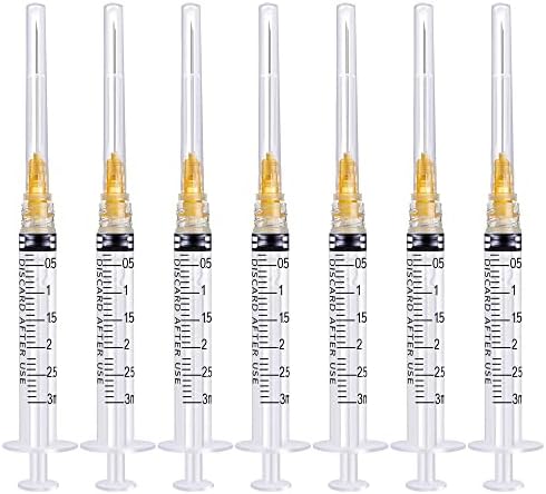 150Pack 3ml/cc Luer Lock with 25Ga 1.5” Individual Wrapped (150)