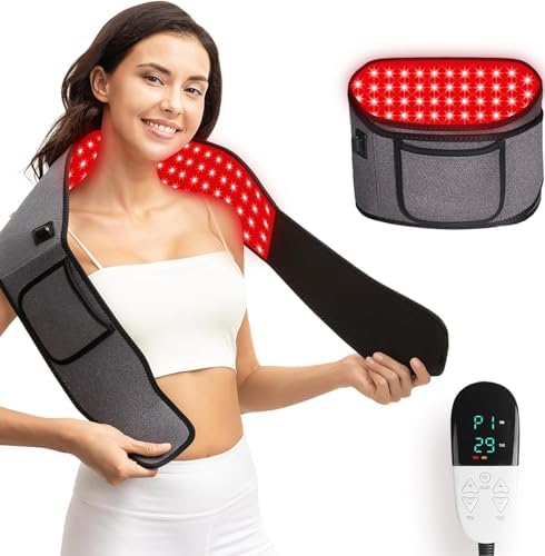 Red Light Therapy Wrap Belt for Body, Men and Women Gift,100 LEDs,5Gears 9Timers Remote Control, 660nm&850nm Infrared Light Therapy for Back, Waist, Muscle Pain Relief