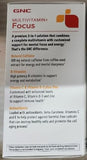 GNC Multivitamin+ Focus + Brain Benefits* - 120 Tablets (60 Servings)