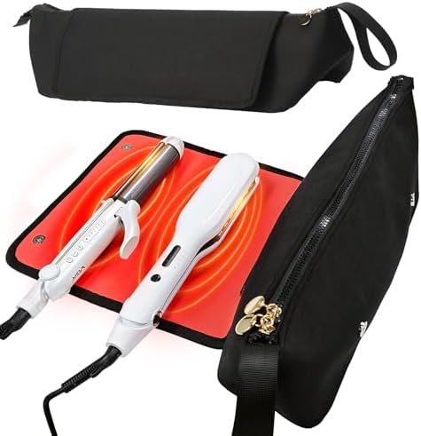 VGR Carrying Case for Shark Flexstyle, Hair Tools Travel Bag with Heat Resistant Mat, Curling Iron/Flat Iron Travel Case, Travel Essentials for Women, Travel Must Haves