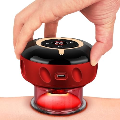 4 in 1 Smart Cupping Therapy Massager Set Massage Red Light Therapy Suitable for All Parts of The Body to Relief Pain Blood Circulation and Tight Skin Cupping Massage Therapy Tool