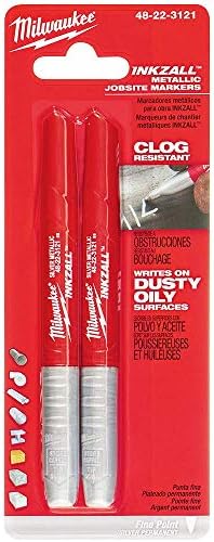 Milwaukee 48-22-3121 Inkzall Silver Metallic Fine Point Marker 2 per Pack