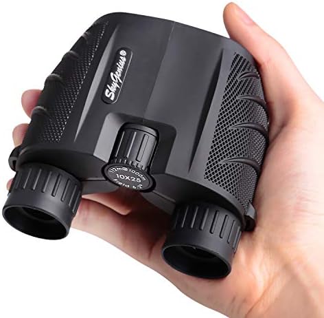 SkyGenius 10x25 Compact Binoculars for Adults and Kids, Small Binoculars for Bird Watching, Pocket Binoculars for Theater and Concerts, Outdoor Travel Sightseeing Hunting Hiking