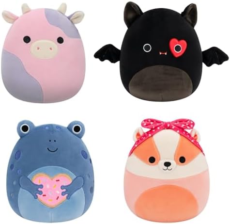 Squishmallows Original Valentine’s Day 4-Pack – Official Jazwares Plush (Little) (Amazon Exclusive)