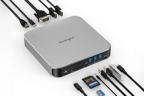 Kensington AD220S3 Dual Display Dock for Any MacBook M1/M2/M3/M4 (Software Driver Download Required); 85W Passthrough Charging (K31343WW)