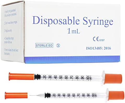 U100 1cc Syringe 30G 1/2 Inch 100 PCS,Independent Packing