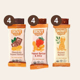 Skout Organic Plant-Based Protein Bars Variety Pack (12 Pack) 3 Flavors – 10g Protein – Vegan Protein Bars – Only 7 Ingredients or Less – Easy Snack – Gluten, Dairy, Grain & Soy Free