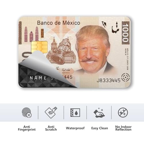 Donald Trump 2024 Credit Card Skin, 4PCs Donald Trump Debit Card Skin Sticker Cover, Credit Card Sticker for Key Transportation Debit Credit Card, Waterproof Debit Card Skin Cover