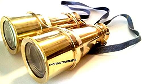 Nautical Captain's Solid Brass Binoculars 6 Inches Rustic Vintage Home Decor Gifts