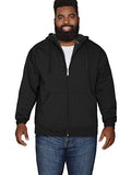 Fruit of the Loom Men's Eversoft Fleece Sweatshirts & Hoodies, Full Zip-Black, Large