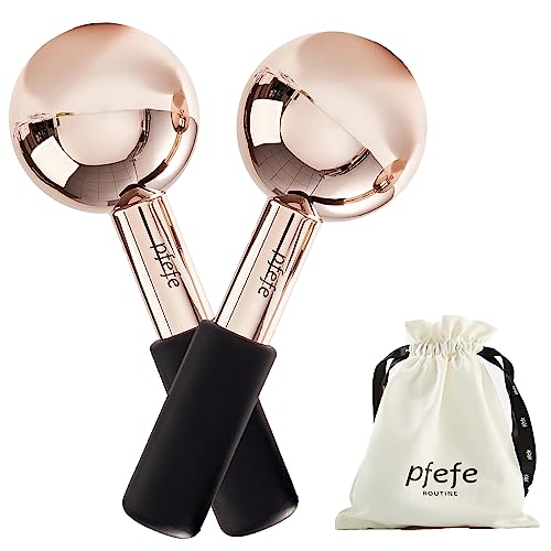 Ice Globes for Face & Eyes, Unbreakable Stainless Steel Cryo Sticks for Beauty Routines, Facials Cold Roller Colling Globes for Puffiness, Wrinkles, Dark Circles, Headaches