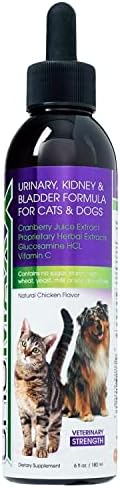 Cat & Dog Urinary Tract Treatment, Bladder & Kidney Support for Dogs and Cats, Powerful Yet Gentle Pet Care, with Liquid Cranberry & Glucosamine, Chicken Flavor, 6 oz Bottle, 1 Pack