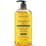 MAJESTIC PURE Vitamin E Oil | 100% Pure and Natural Cold Pressed Vitamin E oil for Skin, Scars, Face, Nails, Hair, Scalp | 20,000 IU | Non-GMO Verified | Hair & Body Oil | 8 Fl Oz