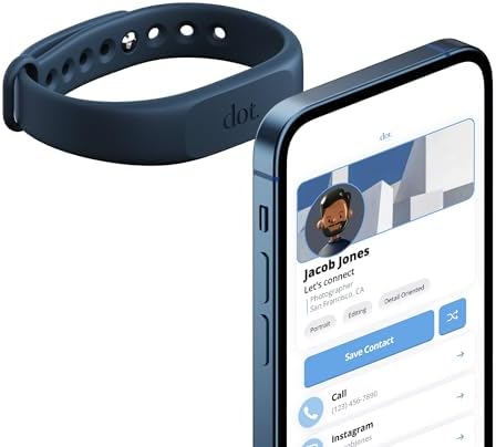dot. Band - Digital Business Card Wristband - Tap to Share NFC - iPhone & Android (Blue)