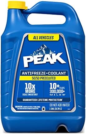 PEAK 50/50 Prediluted Antifreeze and Coolant for All Engine Cooling Systems