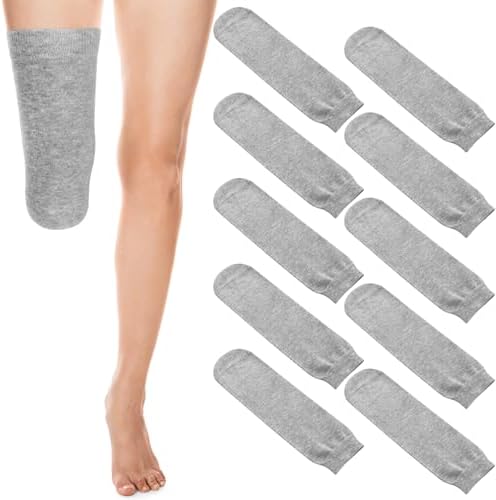 10 Pcs Prosthetic Stump Shrinkers Amputee Socks Stump Shrinker Prosthetic Limb Socks for Men Women