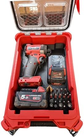 M18 Packout Organizer Case For Milwaukee Packout hex Bits and Battery Holder