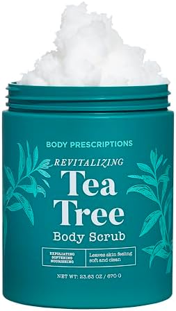 Body Prescriptions Exfoliating Body Scrub – Body Cleanser for Nourished, Ultra-Smooth Skin, Tea Tree