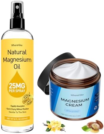 Topical Magnesium Lotion&Spray for Leg Cramps and Sleep,Nighttime Magnesium Cream for Pain,Muscle Relaxation,Calm,Deep Hydration for Body & Skin Care - Natural and Safe for Kids