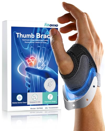 CMC Thumb Brace with Shape-memory Restriction Splint for Osteoarthritis, CMC Joint Thumb Arthritis Brace Stabilizer for Basal Thumb Arthritis Pain Relief and Support, Medium, Right Hand, 1 Pack
