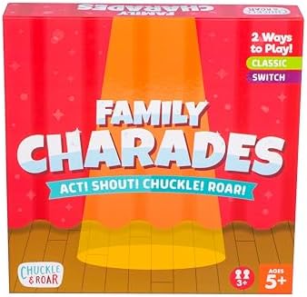 Chuckle & Roar - Family Charades - Family Game Night Classic - Switch charades for Group Acting - Great for Kids 5 and up