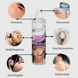 Absonic - Conductive Gel for Cavitation, Abs Stimulators, Muscle Stimulation, NuFace, Ultrasonic Devices & Microcurrent- 2 x 250 ml (2 x 8.5 oz) - Paraben-Free