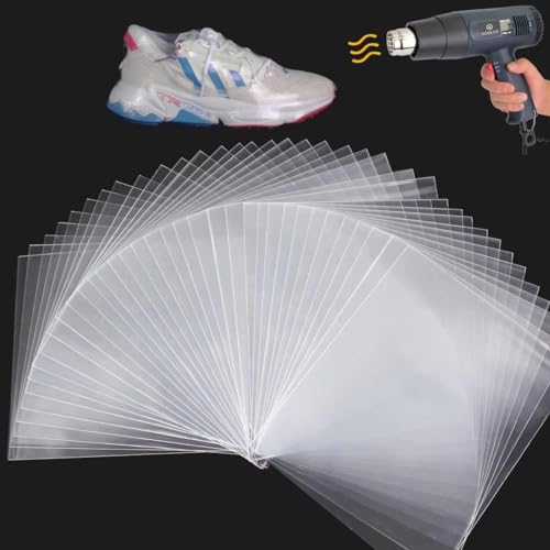 Shrink Wrap Bags - 100 Pcs 12x17 Inch Clear PVC Heat Shrink Bands for Packagaing Soap, Bath Bombs, Candles, Easter Gifts, Jars and Homemade DIY Projects (100PCS-12X17 inch)