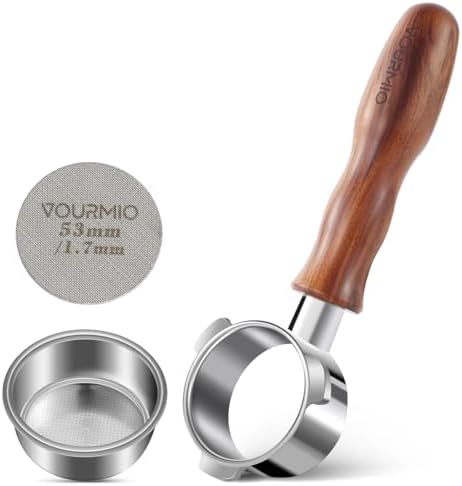 54mm Bottomless Portafilter - with Filter Basket and Puck Screen, Compatible with Breville Barista Express, Pro, Touch, Bambino Plus, Infuser (880BSS, 870XL, 878BSS, 500BSS, 840XL)