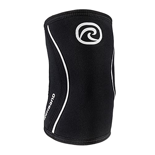 Rehband Elbow 5mm Compression Sleeve, Neoprene Elbow Sleeves for Weightlifting, Anatomical Design, Non-Slip & Close Fitting, Elbow Support Unisex, Colour:Black, Size:Small