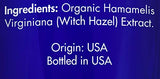 Organic Witch Hazel by Zongle, 4 OZ – 100% Pure Natural for Face, Acne, Butt, Skin, Scalp, Hair, Body