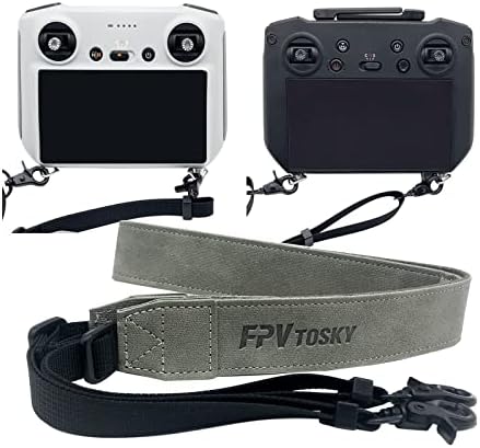 FPVtosky Lanyard for DJI RC & RC 2 & RC Pro Controller, DJI Mini 4 Pro Lanyard RC Neck Strap, Soft Leather Lanyard Compatible with DJI Flip/Mini 3 / Mavic 3 / Air 3S / Remote Controller Accessories