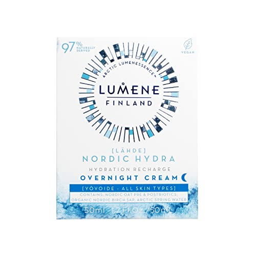 LUMENE Hydration Recharge Overnight Cream for All Skin Types, 1.7 oz