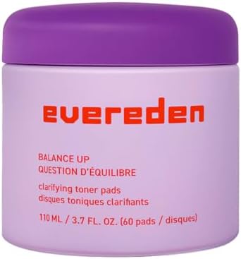 Evereden Balance Up Toner Pads for Face - Clean and Vegan Teen Water-Based Face Toner Pads with Green Tea, Chamomile, and White Tea for Oily and Pimple-Prone Skin - Balanced Skin & Clog-Free Pores