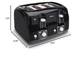 Sunbeam Wide Slot 4-Slice Toaster, Black (003911-100-000)