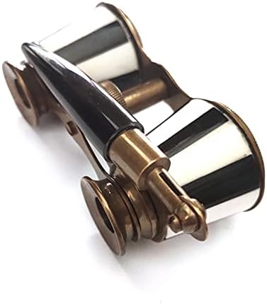 2.5 Inches Opera Glasses Binoculars for Adults with Handle- Captain's Mother of Pearl Solid Brass Opera Glasses Binoculars-Pocket Size Handel Binoculars for Kids, Bird Watching, Hunting