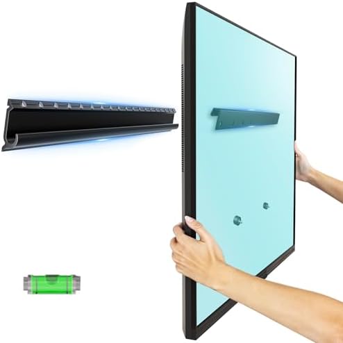 No Stud Drywall TV Mount, No Drill TV Mount Bracket for 12-55 inch TVs up to 100 lbs, Easy Install Studless TV Wall Mount with Simple Instruction, No Screw, No Anchors, New Bubble Level Included