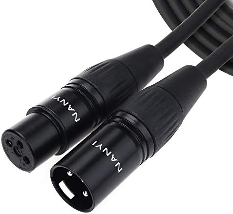 NANYI Microphone Cable XLR to XLR Patch Cables, 3-Pin XLR Male to Female mic Cable DMX Cable Patch Cords with Oxygen-Free Copper, 10Feet