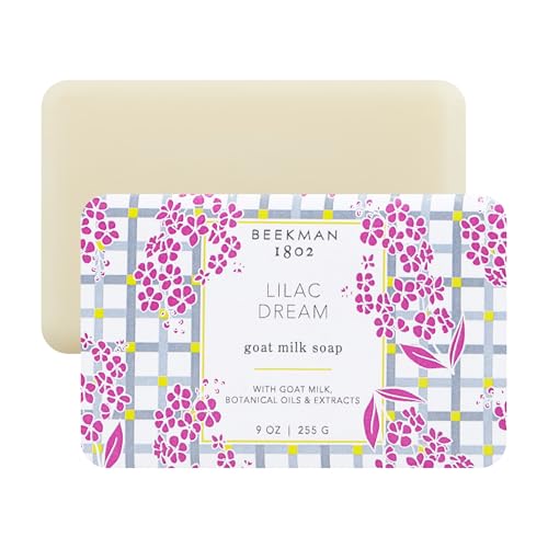 Beekman 1802 Goat Milk Soap Bar with Botanical Oils & Shea Butter - 9 oz - Gently Moisturizes, Exfoliates, and Nourishes for Soft, Healthy Skin - Cruelty-Free - Packaging May Vary